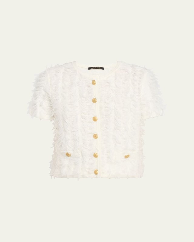 Swift Fringed Button-Down Sweat